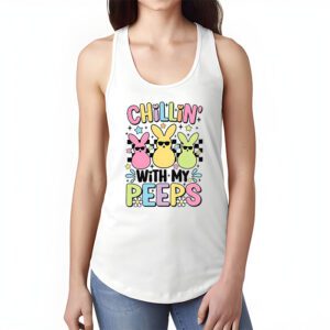 Funny Chillin With My Peeps Easter Bunny Hangin With Peeps Tank Top 1 4
