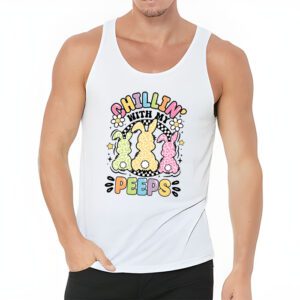 Funny Chillin With My Peeps Easter Bunny Hangin With Peeps Tank Top 3 2