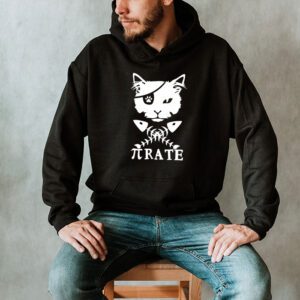 Funny Pi Day Math Science Cat Pirate Hoodie 2 1