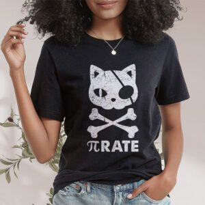 Funny Pi Day Math Science Cat Pirate T Shirt 1
