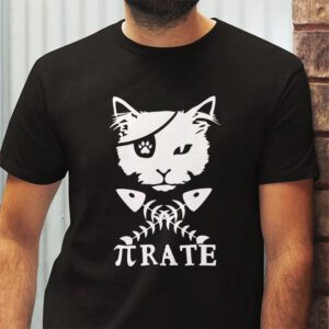 Funny Pi Day Math Science Cat Pirate T Shirt 2 1