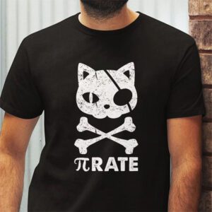 Funny Pi Day Math Science Cat Pirate T Shirt 2