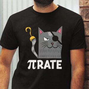 Funny Pi Day Math Science Cat Pirate T Shirt 2 4