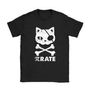 Funny Pi Day Math Science Cat Pirate T-Shirt