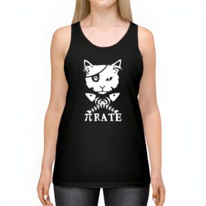 Funny Pi Day Math Science Cat Pirate Tank Top 2 1