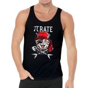 Funny Pi Day Math Science Cat Pirate Tank Top 3 3