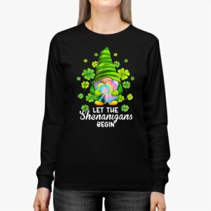 Gnome Tie Dye Shamrock Let Shenanigans Begin St Patricks Day Longsleeve Tee 2 2