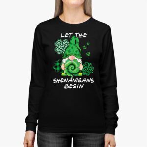 Gnome Tie Dye Shamrock Let Shenanigans Begin St Patricks Day Longsleeve Tee 2 3