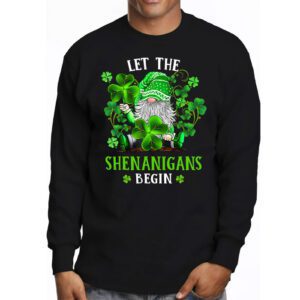 Gnome Tie Dye Shamrock Let Shenanigans Begin St Patricks Day Longsleeve Tee 3