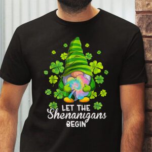 Gnome Tie Dye Shamrock Let Shenanigans Begin St Patricks Day T Shirt 2 2