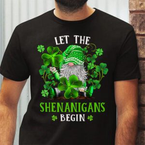 Gnome Tie Dye Shamrock Let Shenanigans Begin St Patricks Day T Shirt 2