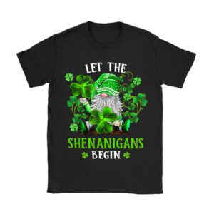 Gnome Tie Dye Shamrock Let Shenanigans Begin St Patricks Day T-Shirt