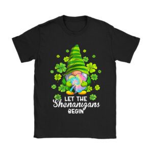 Gnome Tie Dye Shamrock Let Shenanigans Begin St Patricks Day T-Shirt