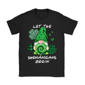 Gnome Tie Dye Shamrock Let Shenanigans Begin St Patricks Day T-Shirt