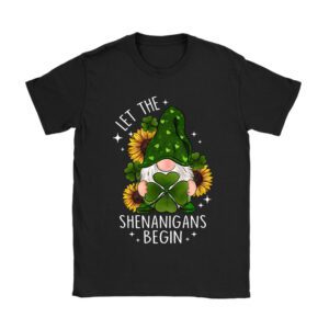 Gnome Tie Dye Shamrock Let Shenanigans Begin St Patricks Day T-Shirt