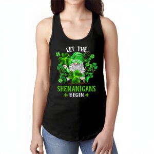 Gnome Tie Dye Shamrock Let Shenanigans Begin St Patricks Day Tank Top 1