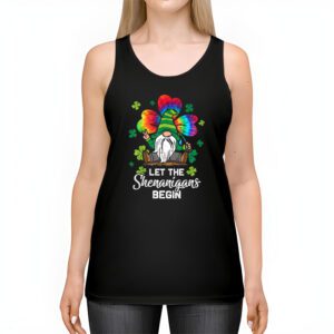 Gnome Tie Dye Shamrock Let Shenanigans Begin St Patricks Day Tank Top 2 1