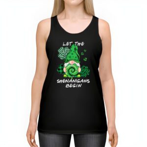 Gnome Tie Dye Shamrock Let Shenanigans Begin St Patricks Day Tank Top 2 3