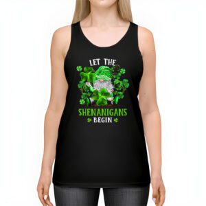 Gnome Tie Dye Shamrock Let Shenanigans Begin St Patricks Day Tank Top 2