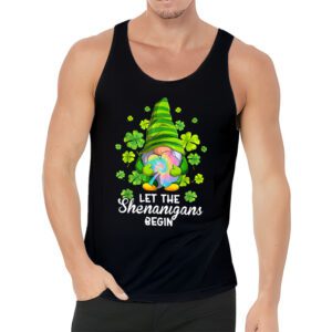 Gnome Tie Dye Shamrock Let Shenanigans Begin St Patricks Day Tank Top 3 2