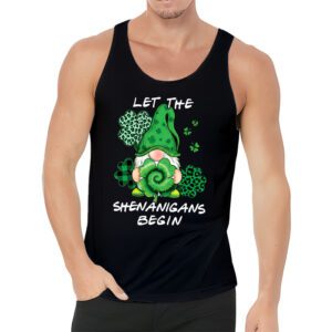 Gnome Tie Dye Shamrock Let Shenanigans Begin St Patricks Day Tank Top 3 3