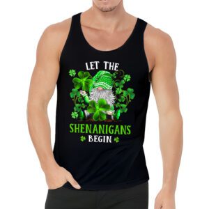 Gnome Tie Dye Shamrock Let Shenanigans Begin St Patricks Day Tank Top 3