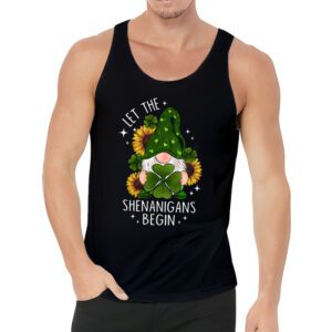 Gnome Tie Dye Shamrock Let Shenanigans Begin St Patricks Day Tank Top 3 4