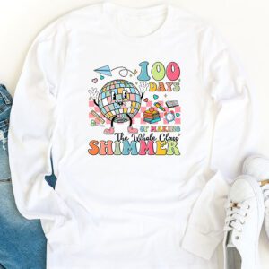 Groovy 100 Days of Making Whole Class Shimmer Disco Ball Longsleeve Tee 1 3