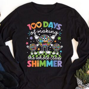 Groovy 100 Days of Making Whole Class Shimmer Disco Ball Longsleeve Tee 1 5