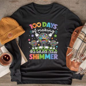 Groovy 100 Days of Making Whole Class Shimmer Disco Ball Longsleeve Tee