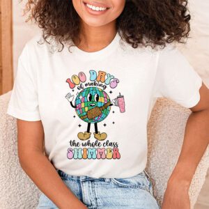 Groovy 100 Days of Making Whole Class Shimmer Disco Ball T Shirt 1 2