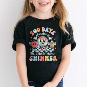 Groovy 100 Days of Making Whole Class Shimmer Disco Ball T Shirt 2