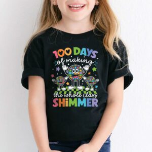 Groovy 100 Days of Making Whole Class Shimmer Disco Ball T Shirt 2 5