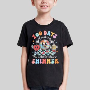 Groovy 100 Days of Making Whole Class Shimmer Disco Ball T Shirt 3