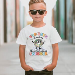 Groovy 100 Days of Making Whole Class Shimmer Disco Ball T Shirt 3 4