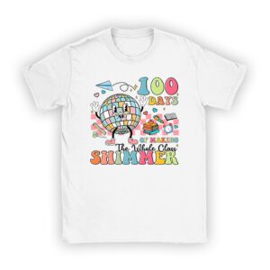 Groovy 100 Days of Making Whole Class Shimmer Disco Ball T-Shirt