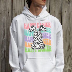 Groovy Happy Easter Day Colorful Egg Hunting Cute Bunny Girl Womens Hoodie 2