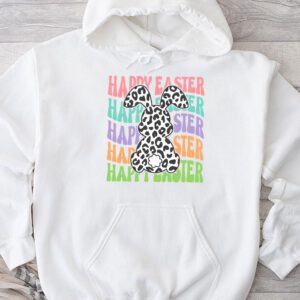 Groovy Happy Easter Day Colorful Egg Hunting Cute Bunny Girl Womens Hoodie