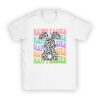 Groovy Happy Easter Day Colorful Egg Hunting Cute Bunny Girl Womens T-Shirt