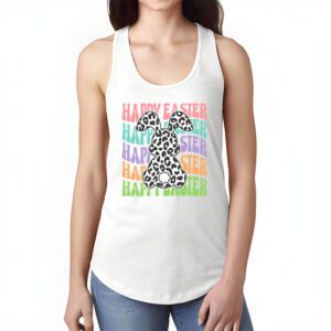 Groovy Happy Easter Day Colorful Egg Hunting Cute Bunny Girl Womens Tank Top 1