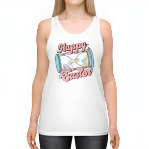 Groovy Happy Easter Day Colorful Egg Hunting Cute Bunny Girl Womens Tank Top 2 3