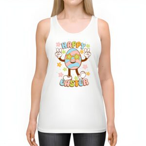 Groovy Happy Easter Day Colorful Egg Hunting Cute Bunny Girl Womens Tank Top 2 4