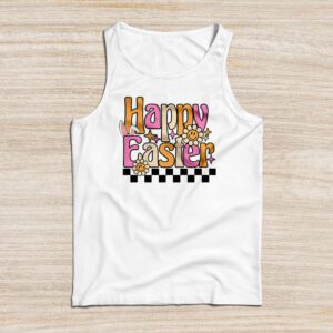 Groovy Happy Easter Day Colorful Egg Hunting Cute Bunny Girl Womens Tank Top