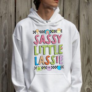 Groovy St Patricks Day Shirt Sassy Little Lassie Kids Toddler Girl Hoodie 2 3