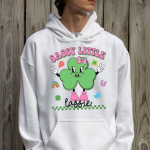 Groovy St Patricks Day Shirt Sassy Little Lassie Kids Toddler Girl Hoodie 2 4