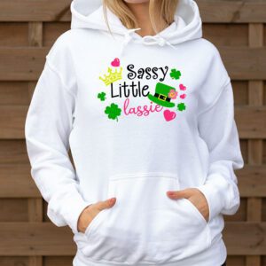 Groovy St Patricks Day Shirt Sassy Little Lassie Kids Toddler Girl Hoodie 3 2