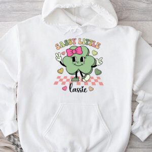 Groovy St Patricks Day Shirt Sassy Little Lassie Kids Toddler Girl Hoodie