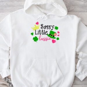 Groovy St Patricks Day Shirt Sassy Little Lassie Kids Toddler Girl Hoodie