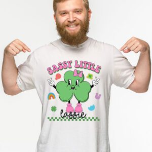 Groovy St Patricks Day Shirt Sassy Little Lassie Kids Toddler Girl T Shirt 2 4