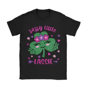 Groovy St Patricks Day Shirt Sassy Little Lassie Kids Toddler Girl T-Shirt